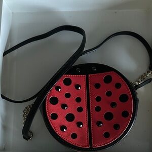 Kate Spade Ladybug Design Red and Black Crossbody Bag